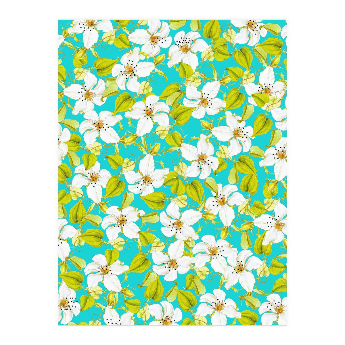 White Floral #society6 #decor #pattern (Print Only)