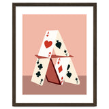 A House Made Of Cards, Relationship Concept Painting, Illustration Playing Cards, Spade Heart Eclectic Bohemian Contemporary thumbnail