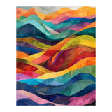 Vibrant Abstract Ribbon Landscape Art (Print Only) thumbnail
