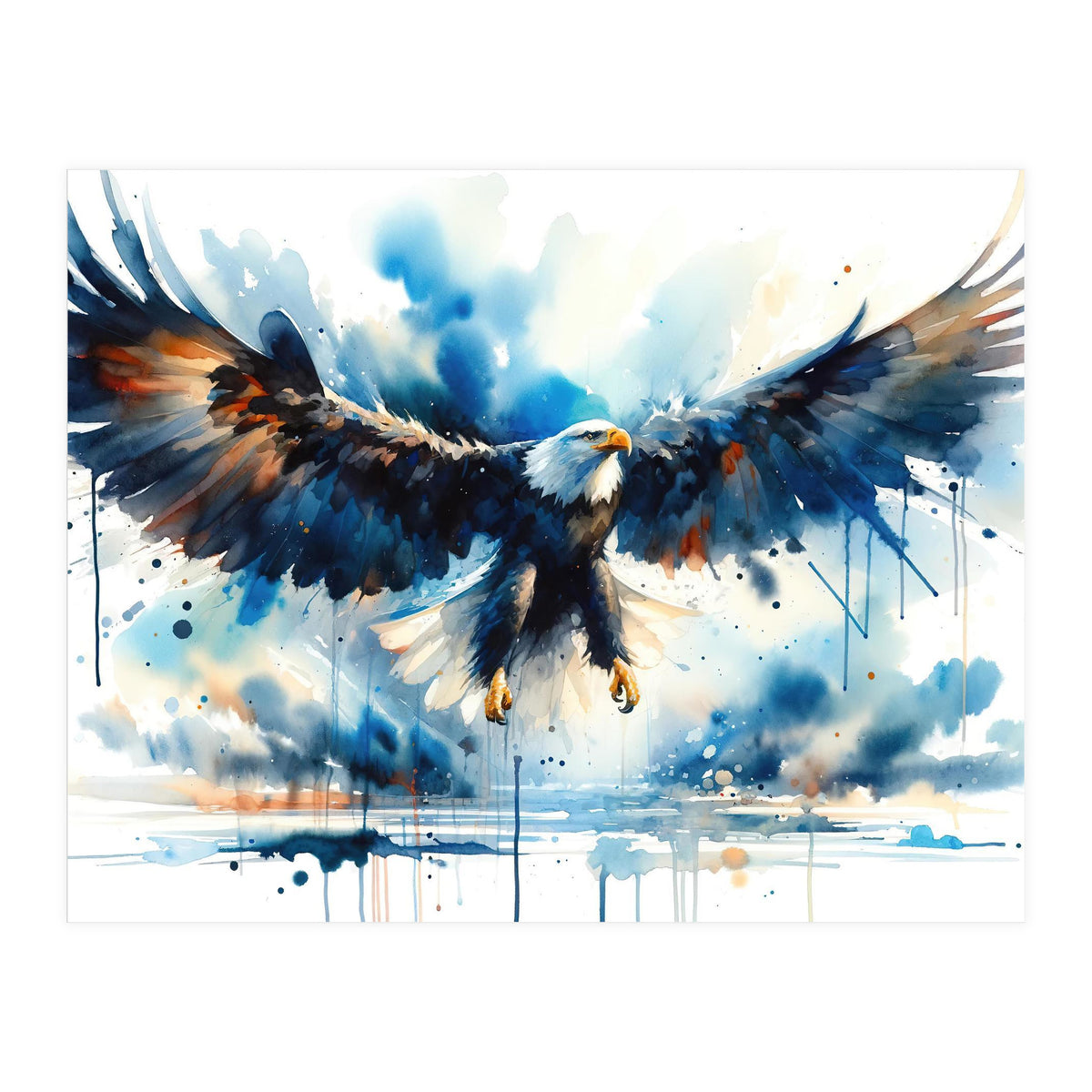 Soaring Spirit Of Freedom Eagle In Flight (Print Only)