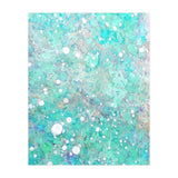 Blue Green Dreamy Marble, Minimal Abstract Pastel Graphic Design Eclectic Bohemian Painting Texture (Print Only) thumbnail