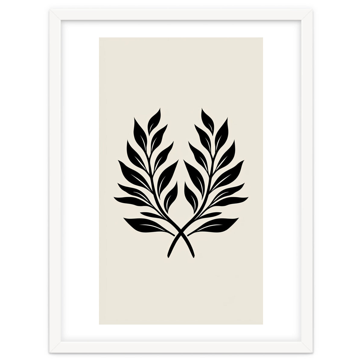 Minimalist Laurel Wreath: Botanical Line Art