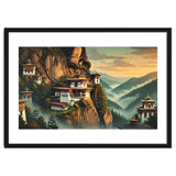 Vintage Bhutan, Mountain Monasteries Poster thumbnail