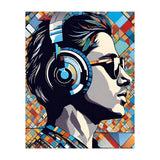 Guy In Headphones, Mosaic (Print Only) thumbnail
