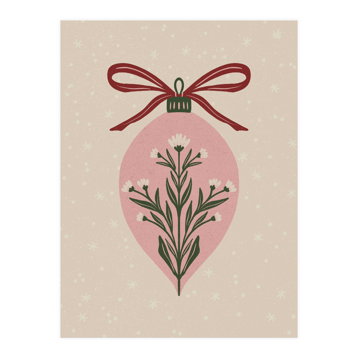 Christmas Floral Globe (Print Only)