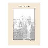 American Gothic – Grant Wood (ascii Art) (Print Only) thumbnail
