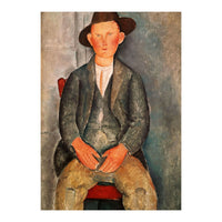 Amadeo Modigliani / 'The Young Farmer', 1918, Oil on canvas. (Print Only)