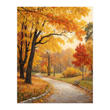Original Autumn Park Landscape Oil Painting Style (Print Only) thumbnail