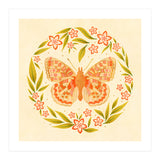 Retro Floral Butterfly (Print Only) thumbnail
