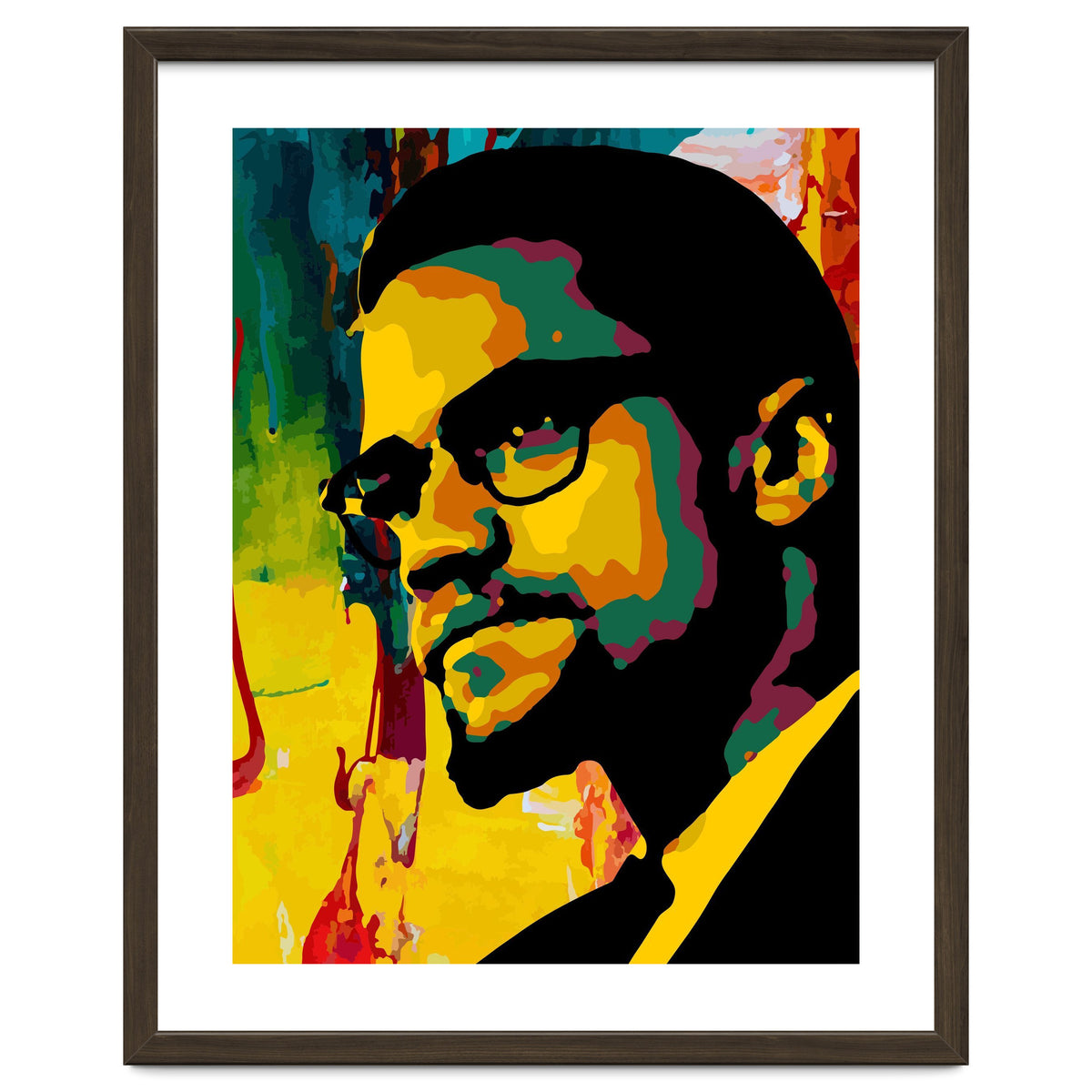Malcolm X Colorful Abstract Art