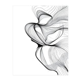 Abstract Black And White Swirls And Lines Flowing Art (Print Only) thumbnail