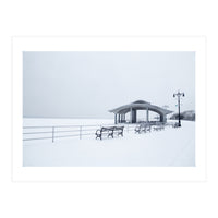 Benches in the Winter seascape  (Print Only)