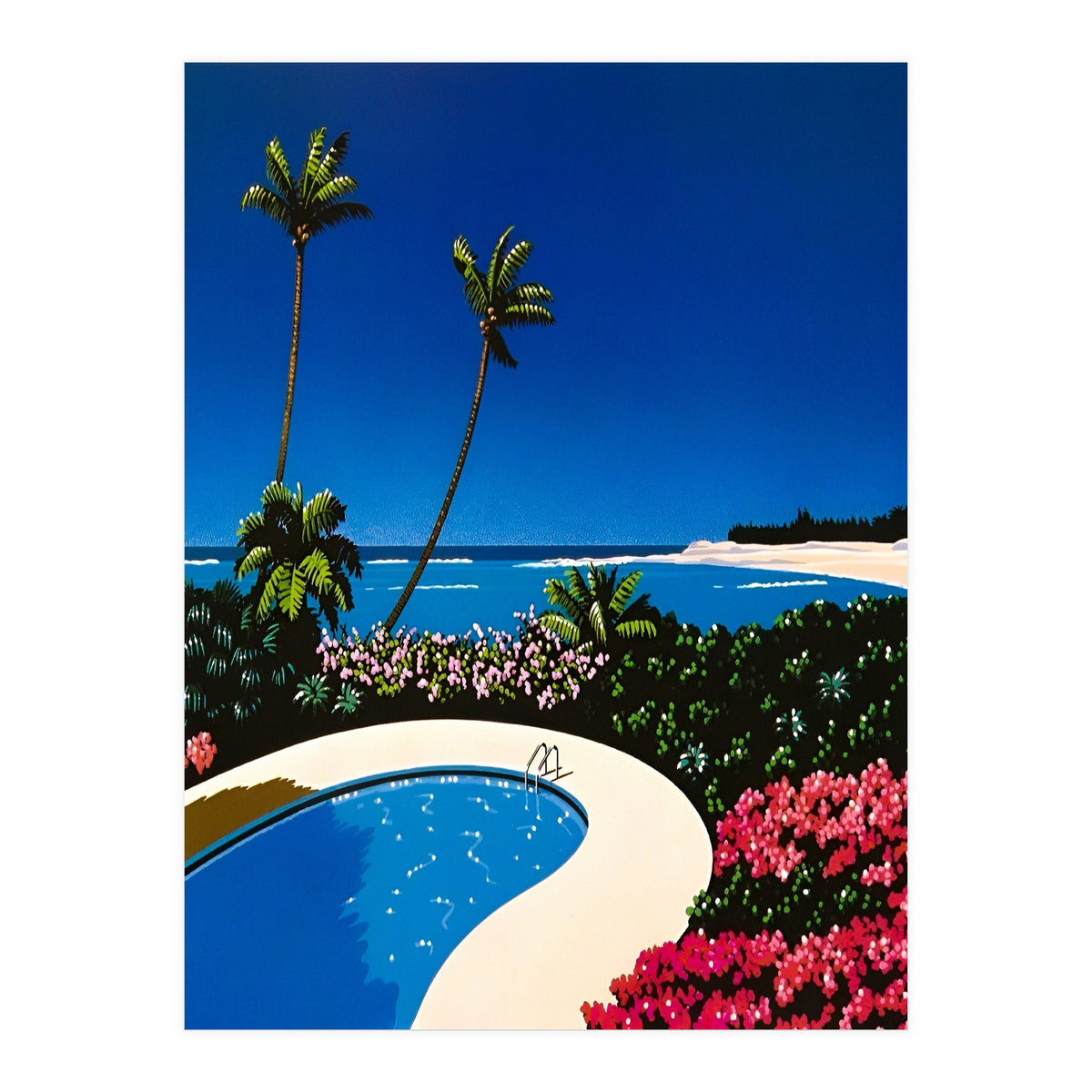 Hiroshi nagai - Swimming Pool, vaporwave (Print Only)