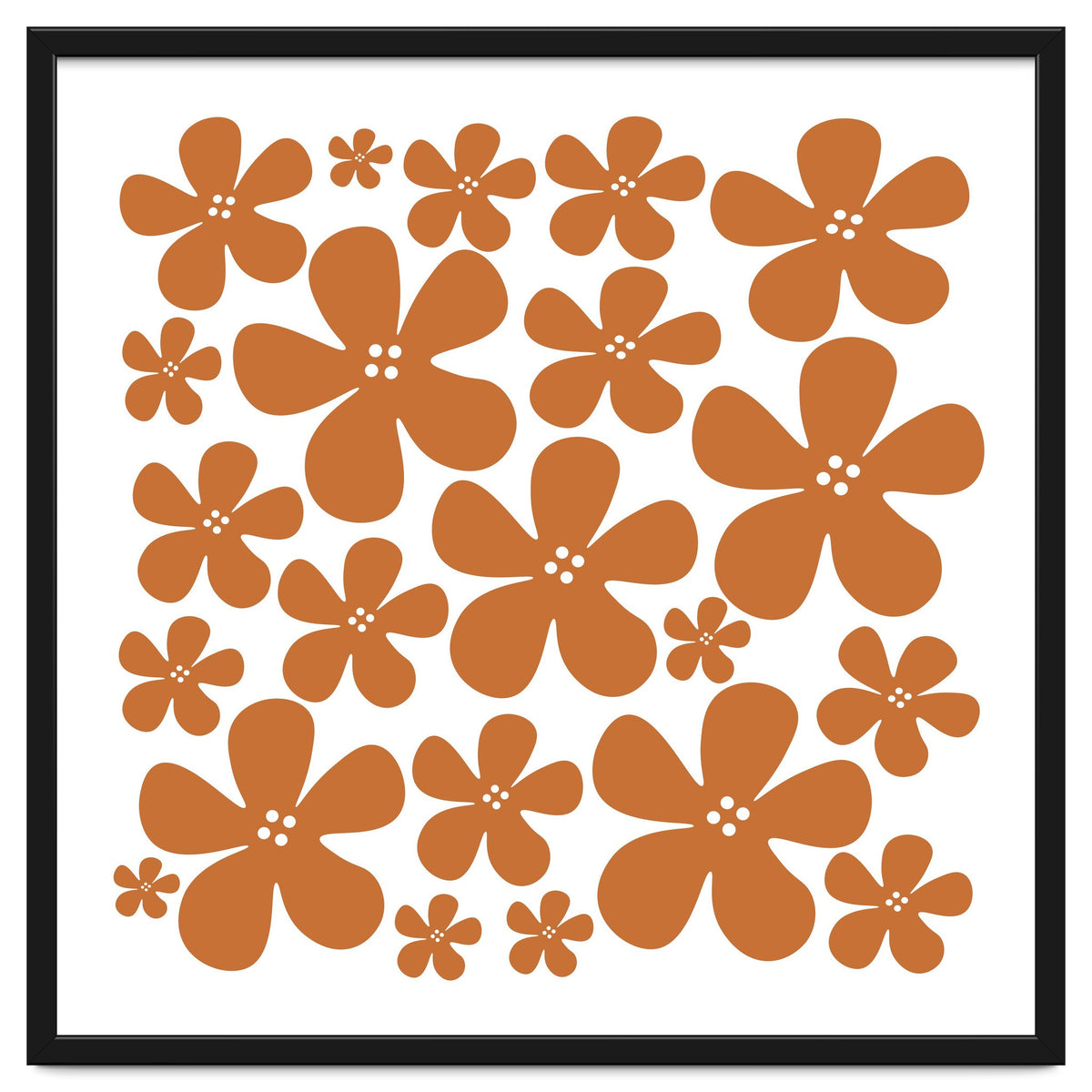 Brown Flowers Pattern