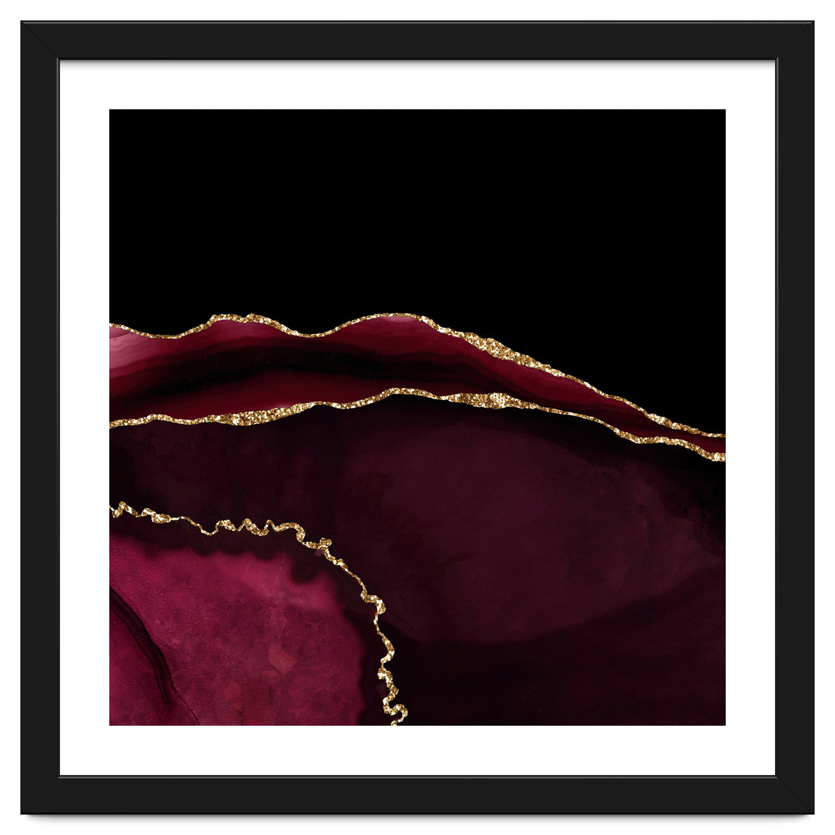 Burgundy & Gold Agate Texture 05