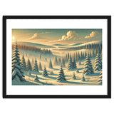 Vintage Finland, Lapland Winter Forest Poster thumbnail