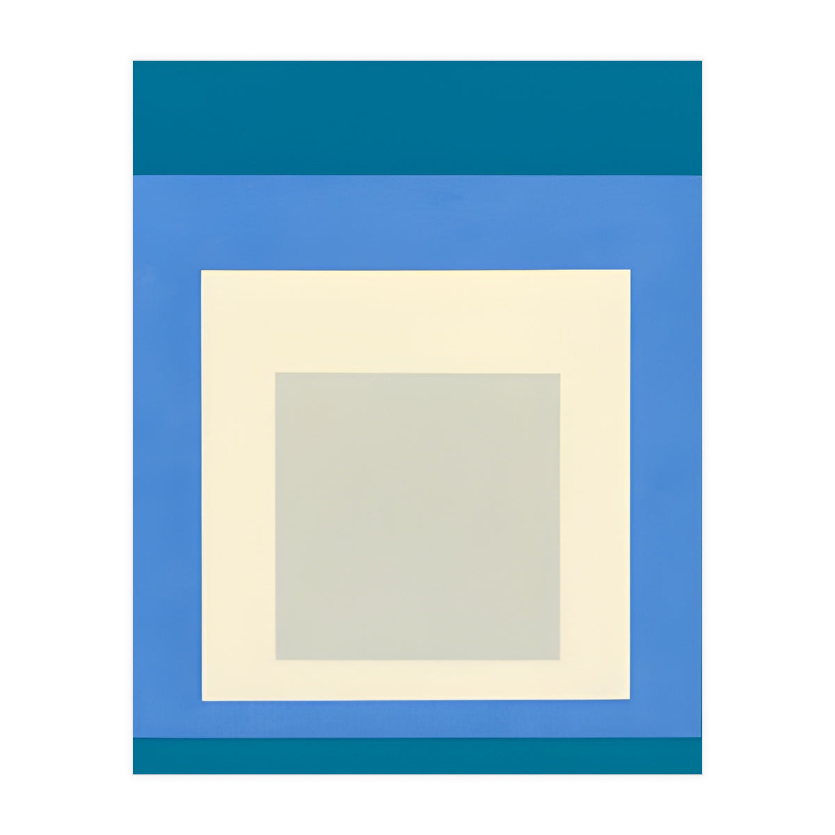 JOSEF ALBERS - HOMAGE TO THE SQUARE: BLUE WHITE GREY (Print Only)