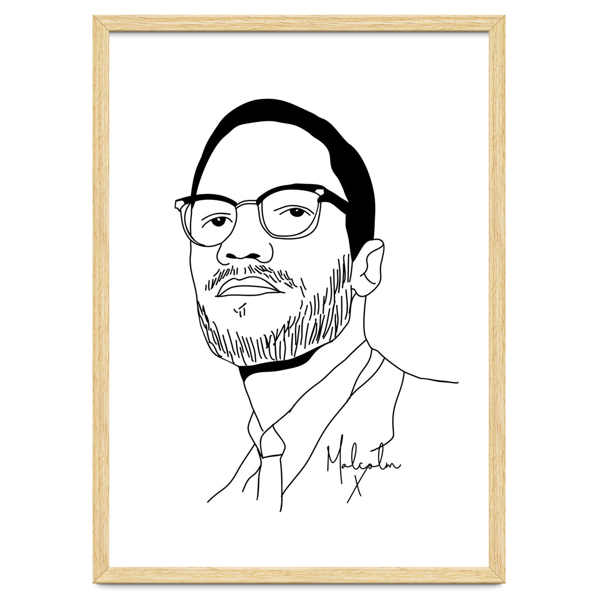 Malcolm X Illustration
