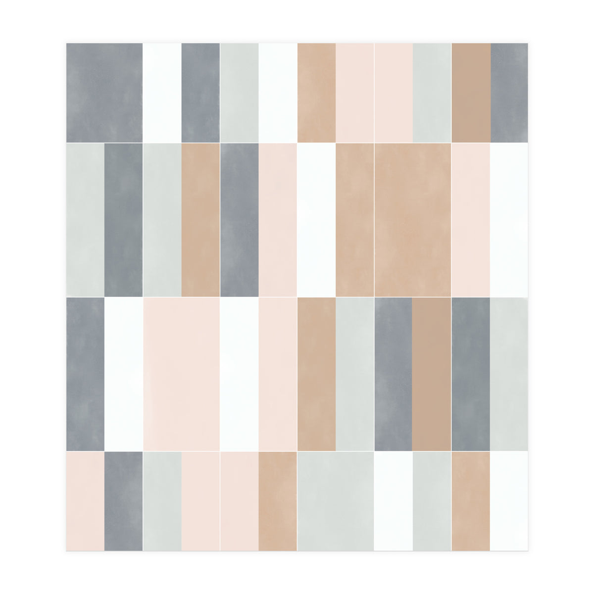 Muted Pastel Tiles 02 (Print Only)