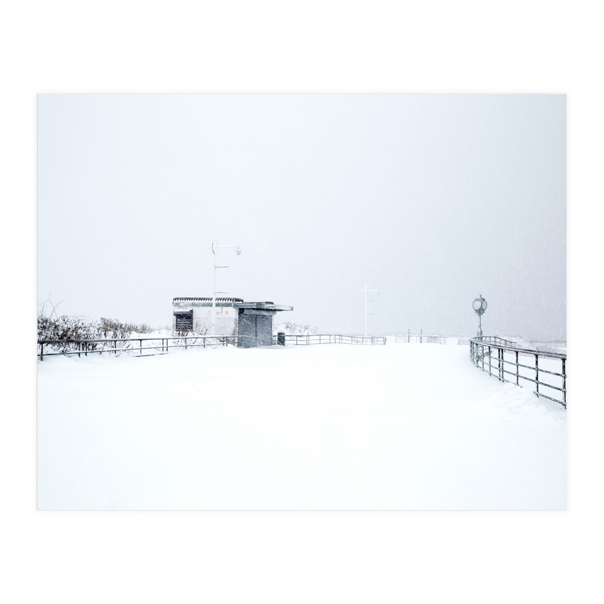 Hut in the winter seascape  (Print Only)
