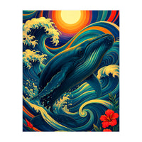 Whale Ocean Wave (Print Only)