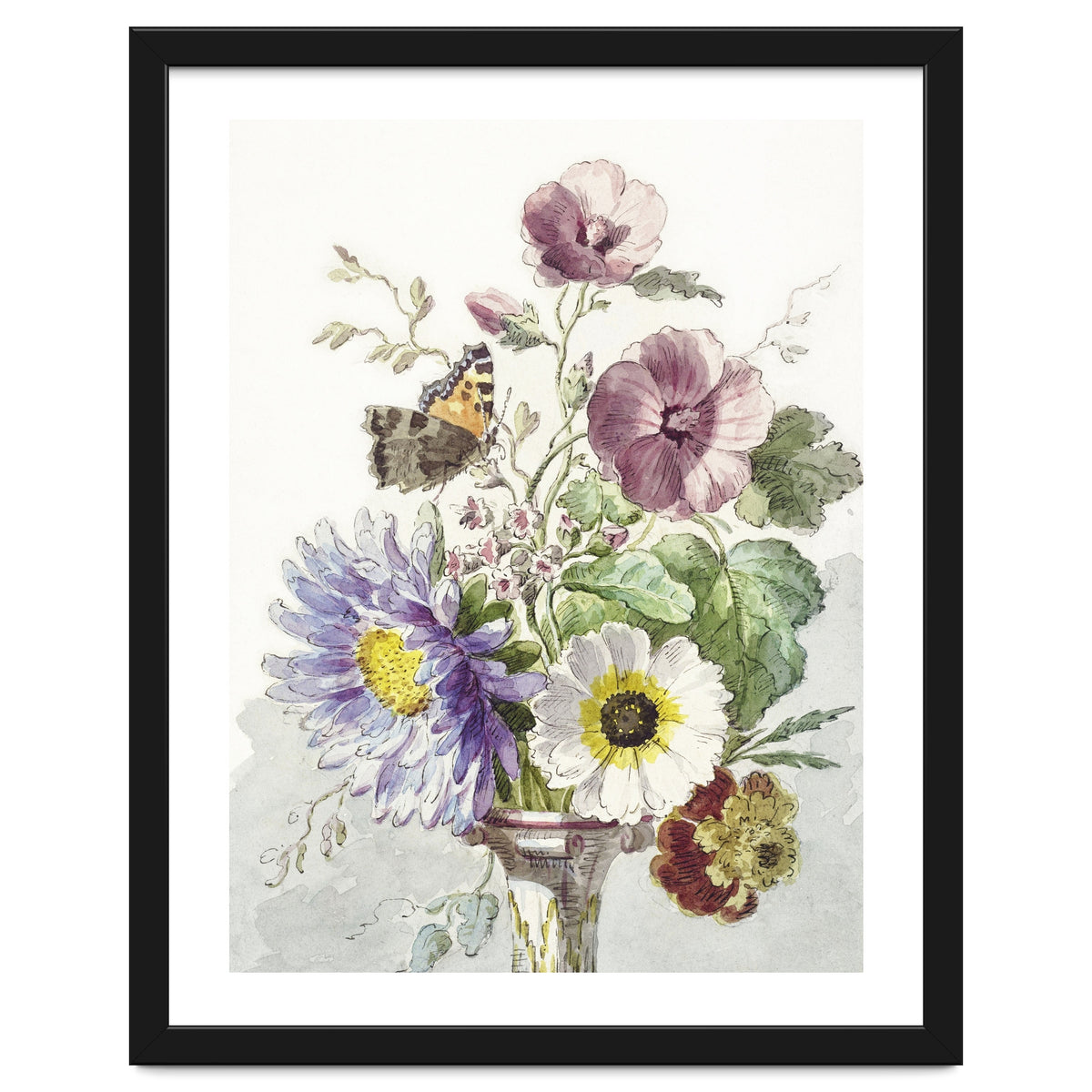 William van Leen – Bouquet of Flowers with a Butterfly (1763–1825)
