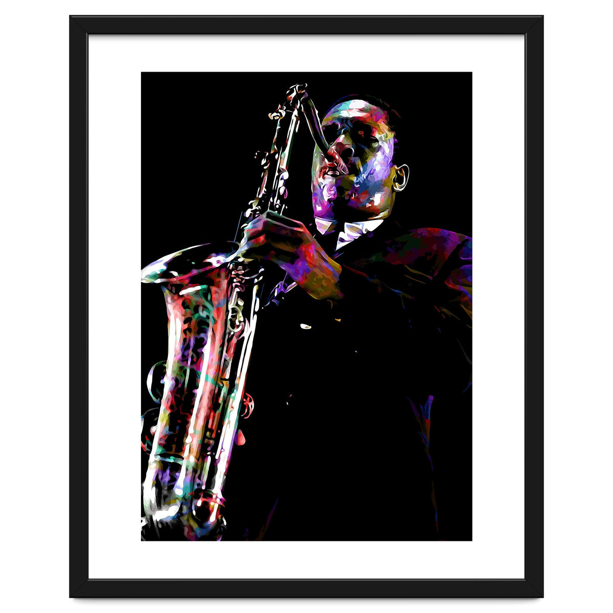 John Coltrane American Jazz Saxophonist Colorful