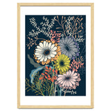 Springtime daisies dark blue thumbnail