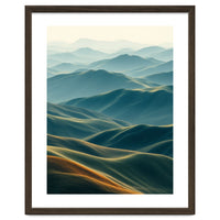 Minimalist Misty Mountain Landscape Wall Art