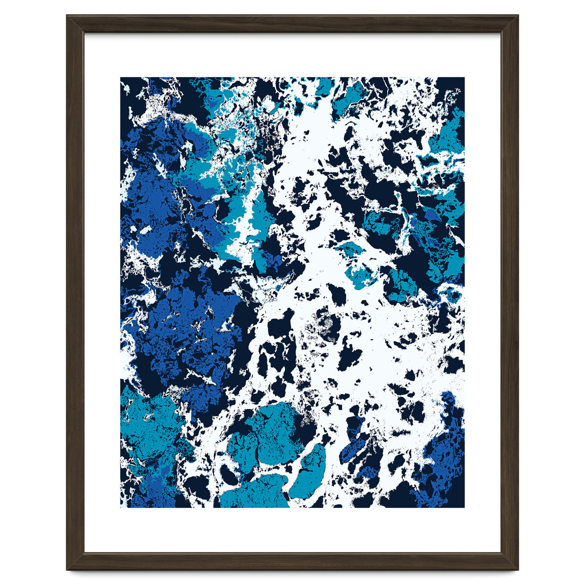 Liquid Patience, Abstract Ocean Sea Water Waves, Eclectic Scandinavian Texture Foam Neutral Nordic