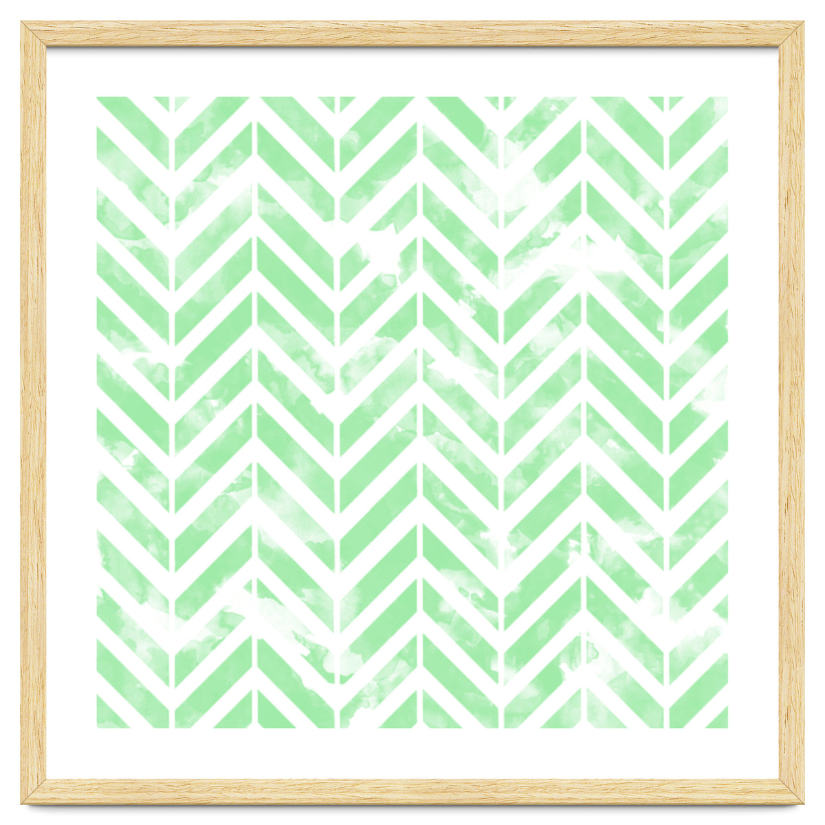 Shabby Green Chevron