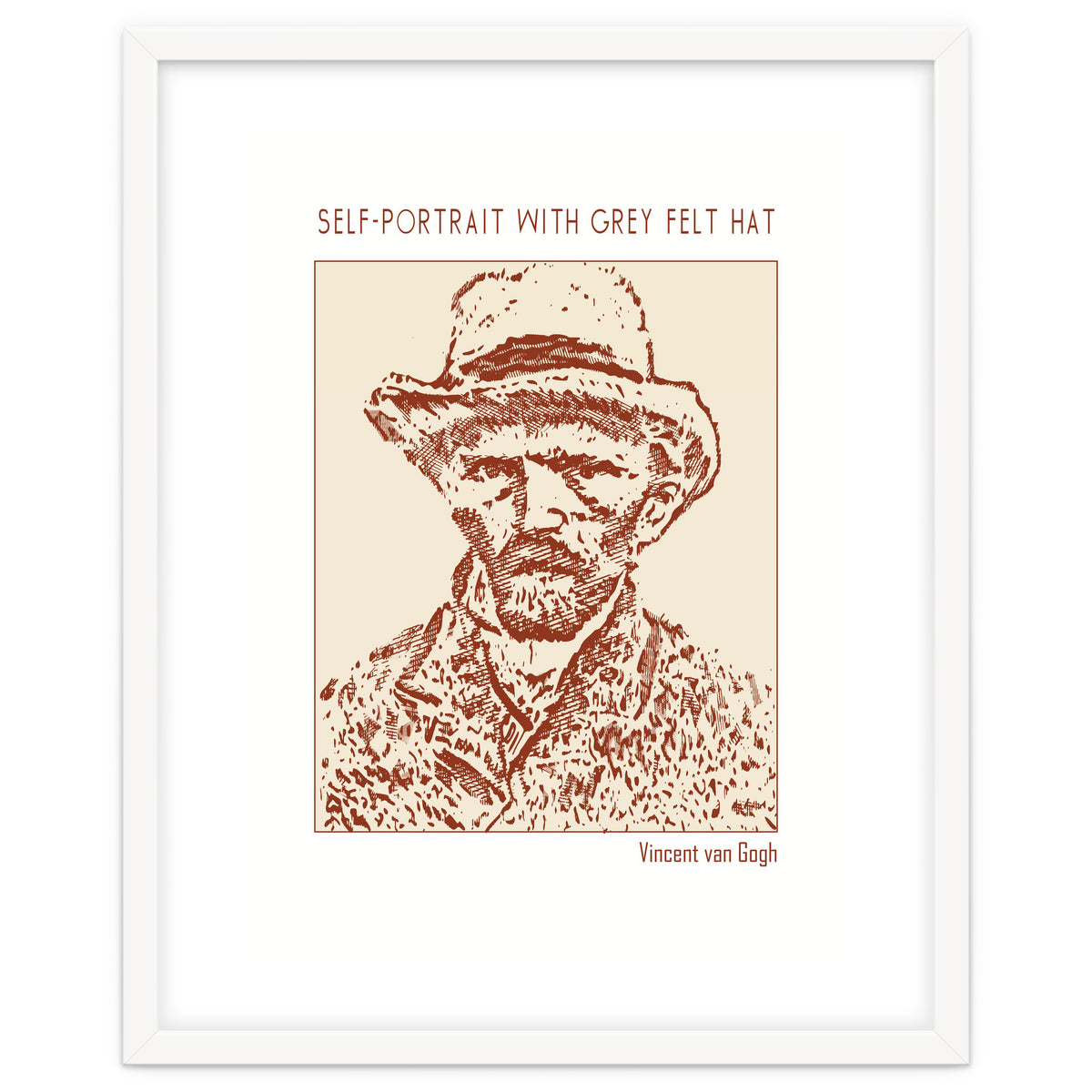 Self Portrait With Grey Felt Hat – Vincent Van Gogh