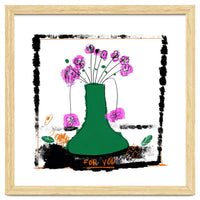 green vase