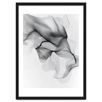 Abstract Black And White Flowing Lines Forming Organic Shapes And Forms