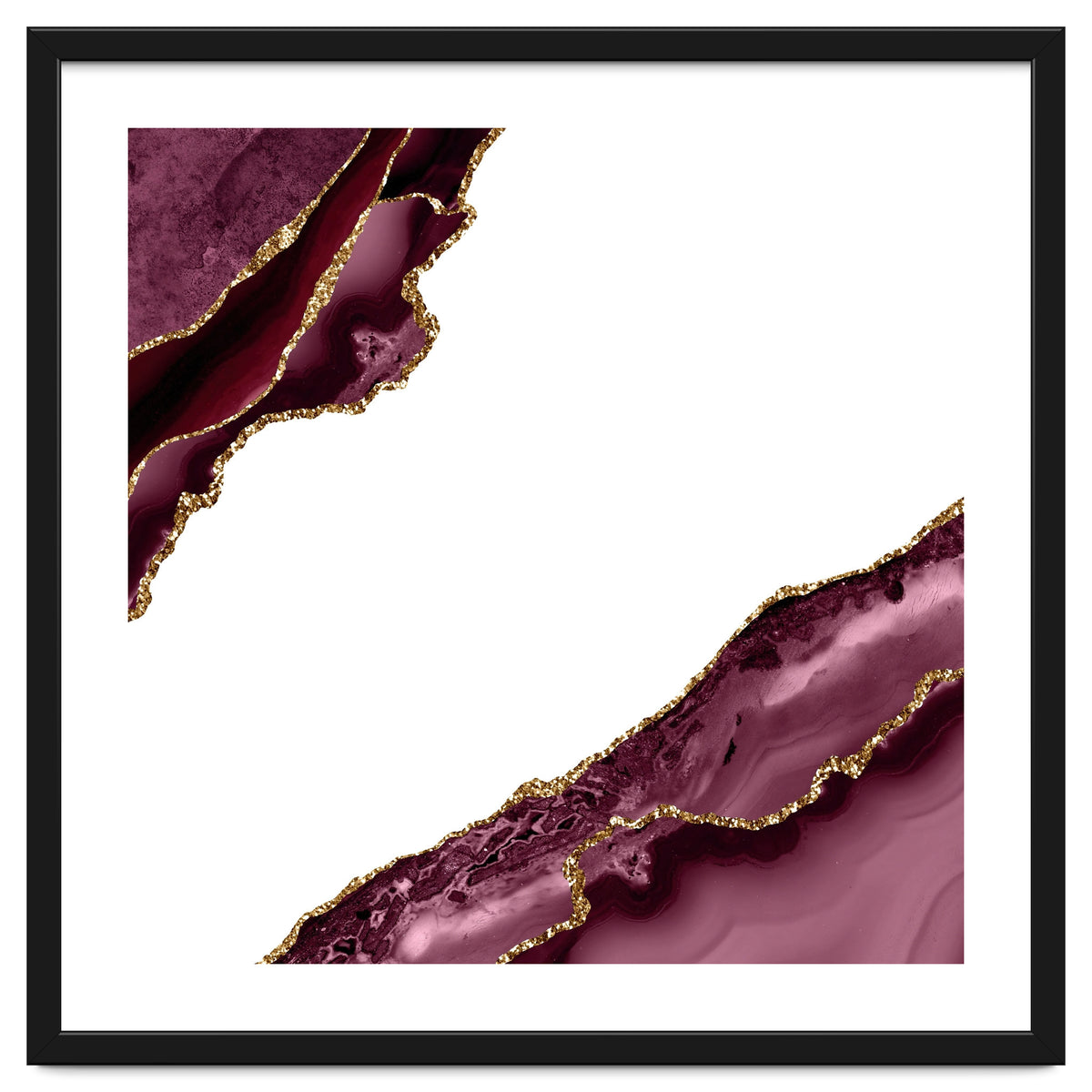 Burgundy & Gold Agate Texture 19