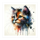 Colorful Kitten Portrait (Print Only) thumbnail
