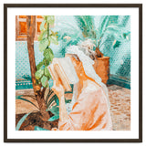Turkish Reader | Morocco Travel Book Club | Modern Bohemian Woman Architecture | Watercolor Painting thumbnail