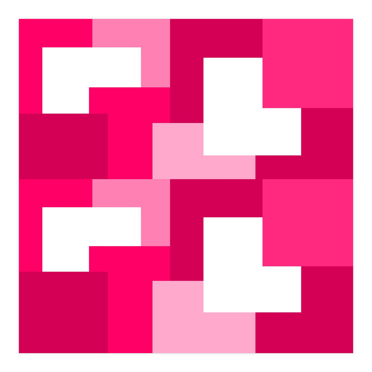 Pink Abstract Square Tiles (Print Only)