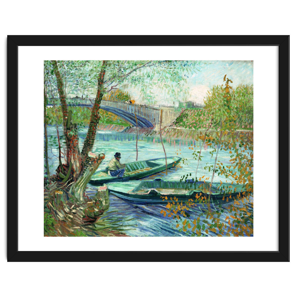 Vincent Van Gogh / 'Fishing in Spring, the Pont de Clichy ', 1887, Oil on canvas, 49 x 58 cm.