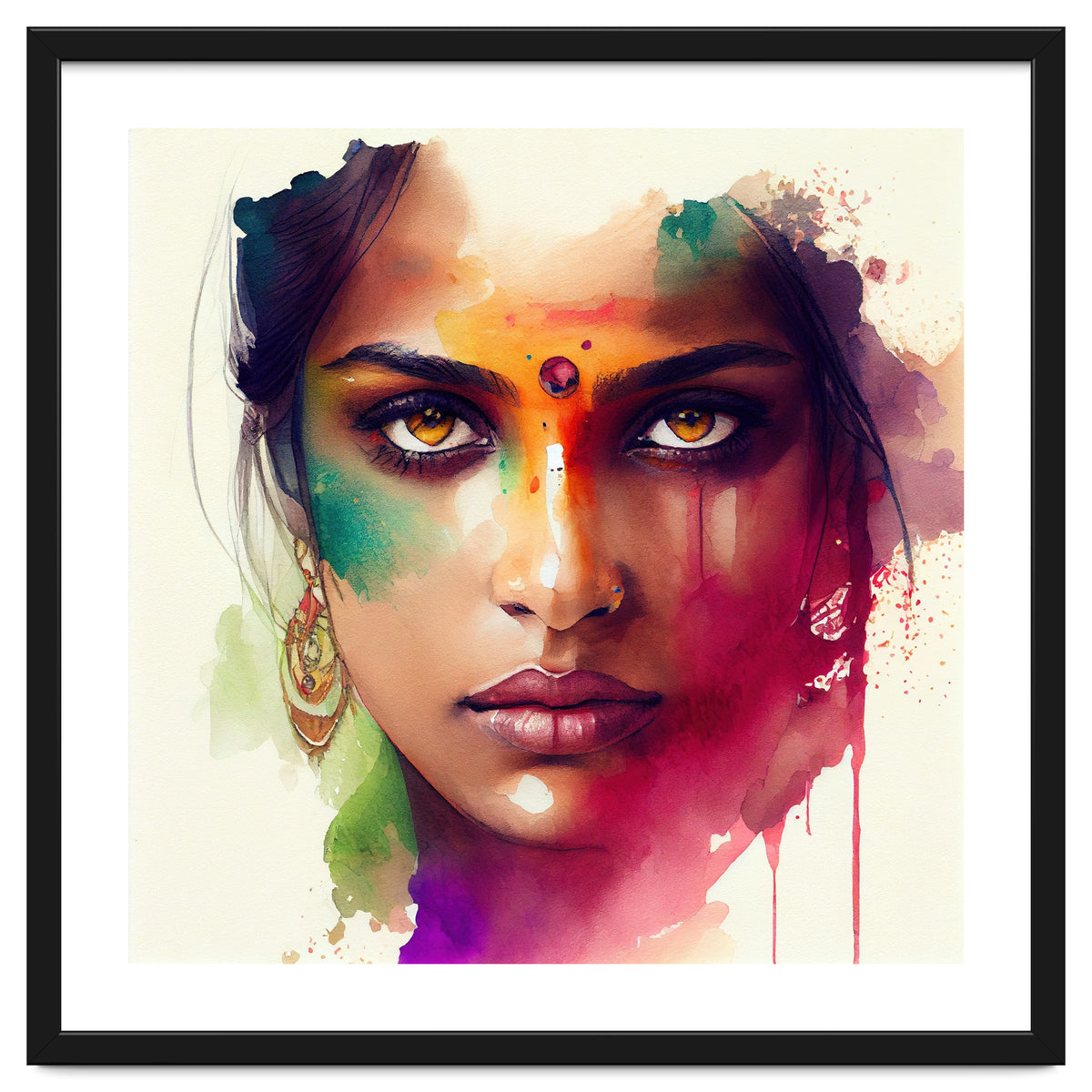 Watercolor Hindu Woman #2
