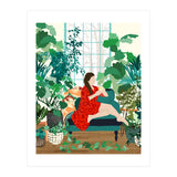 Introspection, Urban Jungle Bohemian Decor Plants, Self Care Plant Lady, Self Love Retrospection Analyse Positivity Mindset Fashion (Print Only) thumbnail