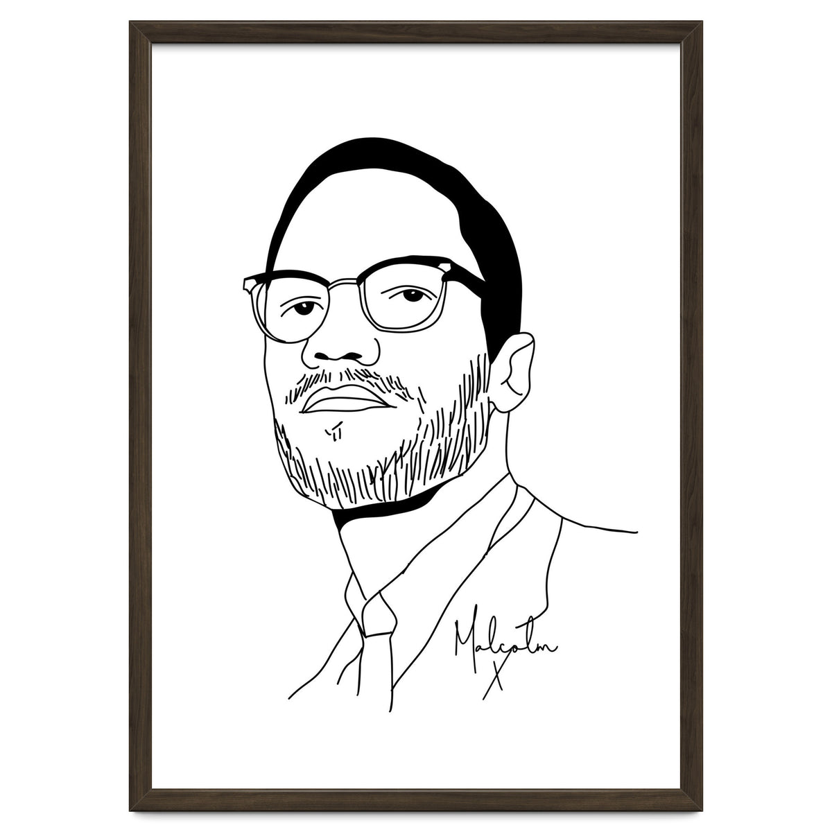 Malcolm X Illustration