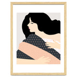 Not Today, Sleepy Lazy Woman In Bed, Quirky Eclectic Blanket Cozy Sleep In Illustration thumbnail