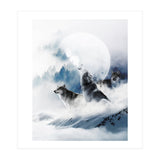 Winter Wolves, Wildlife Wolf Wild Dogs, Snow Full Moon Animals Photography Love Digital (Print Only) thumbnail
