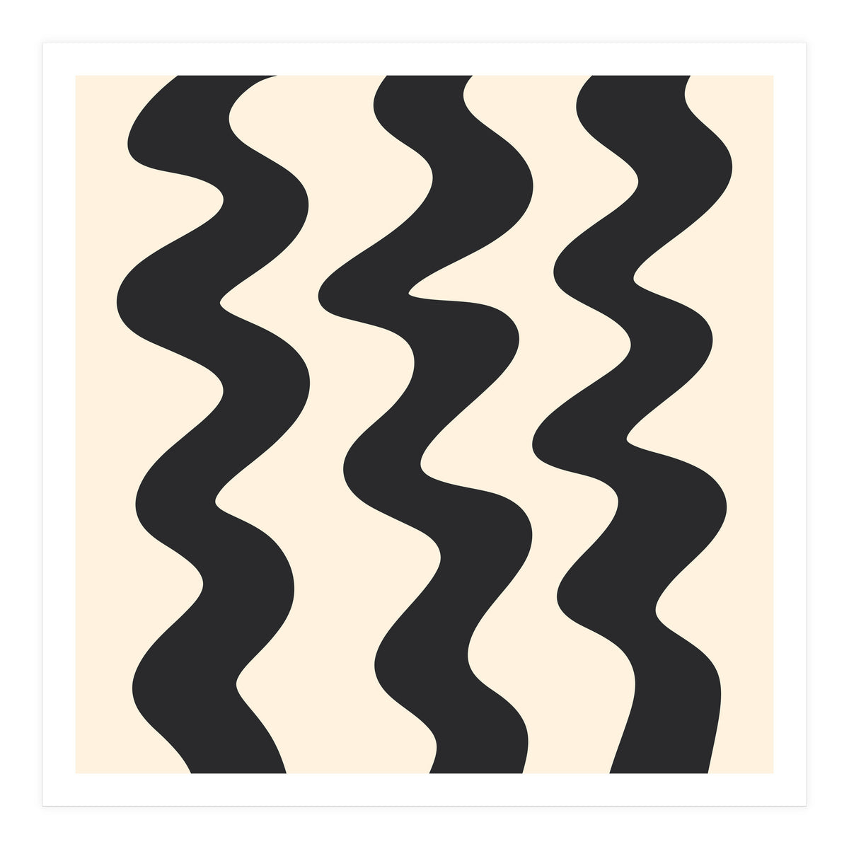 Squiggly Lines - monochrome (Print Only)