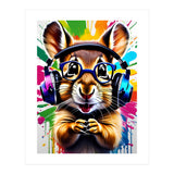 Chipmunk In Headphones, Graffiti (Print Only) thumbnail