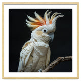 White Cockatoo Parrot Bird Perched On Branch thumbnail