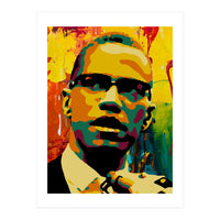 Malcolm X Colorful Abstract Art 2 (Print Only)