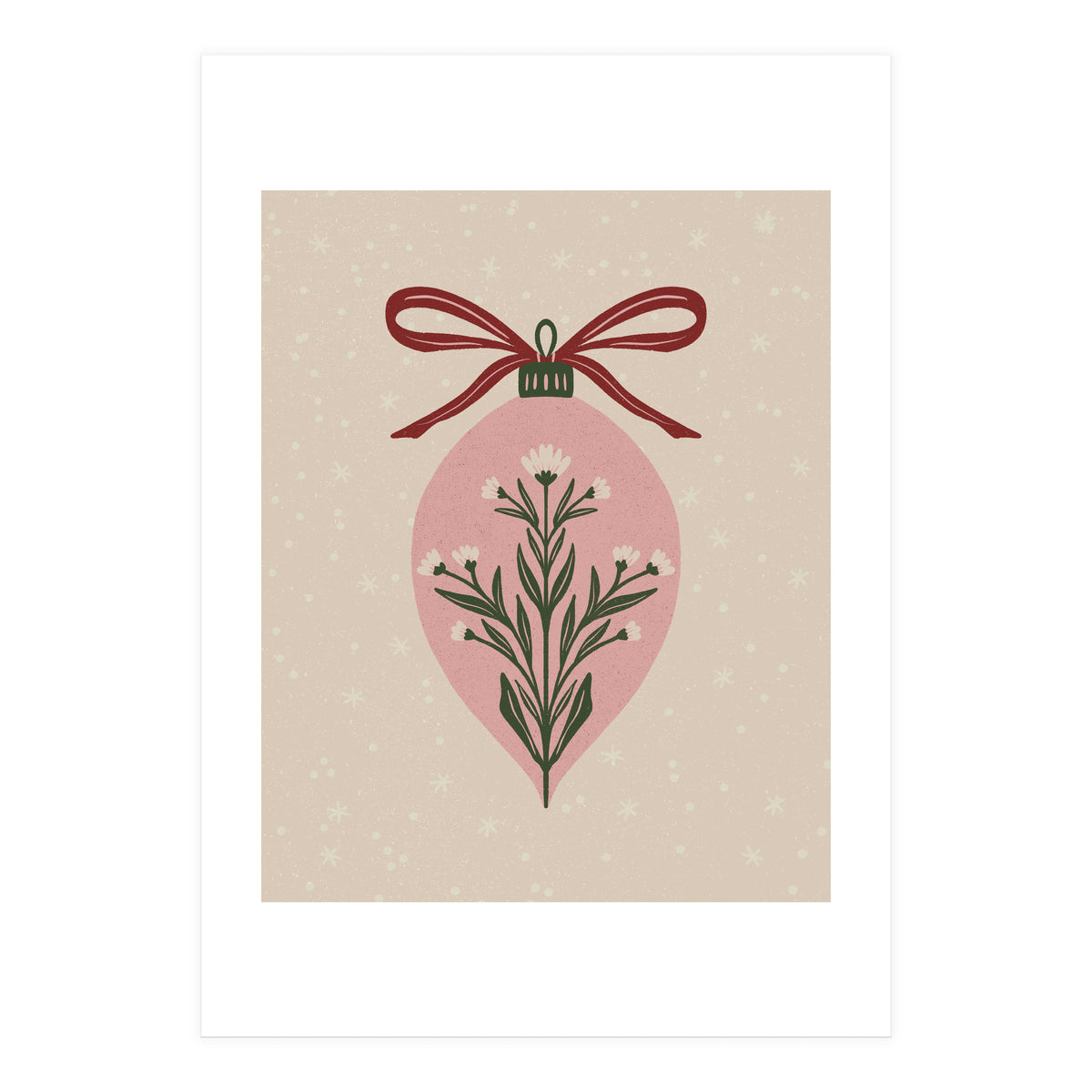 Christmas Floral Globe (Print Only)