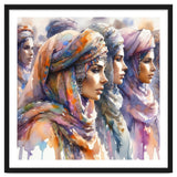 Tuareg Women Procession Watercolor thumbnail